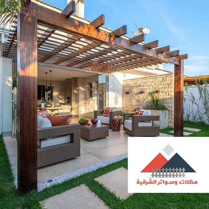 اشكال برجولات خشبية القطيف
